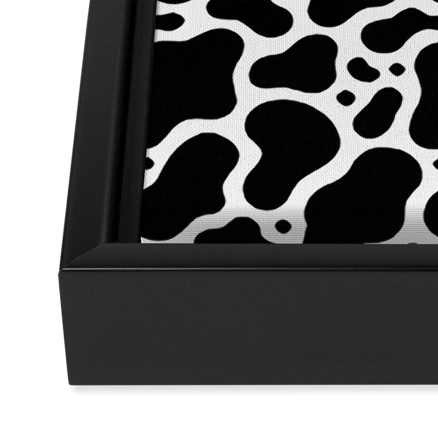 Abstract black and white water surface pattern Framed Canvas Print Gallery Image 3