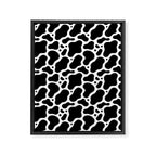 Abstract black and white water surface pattern Framed Canvas Print Gallery Image 8