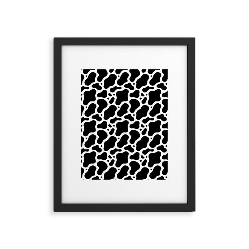 Abstract black and white water surface pattern Framed Art Print Gallery Image 6