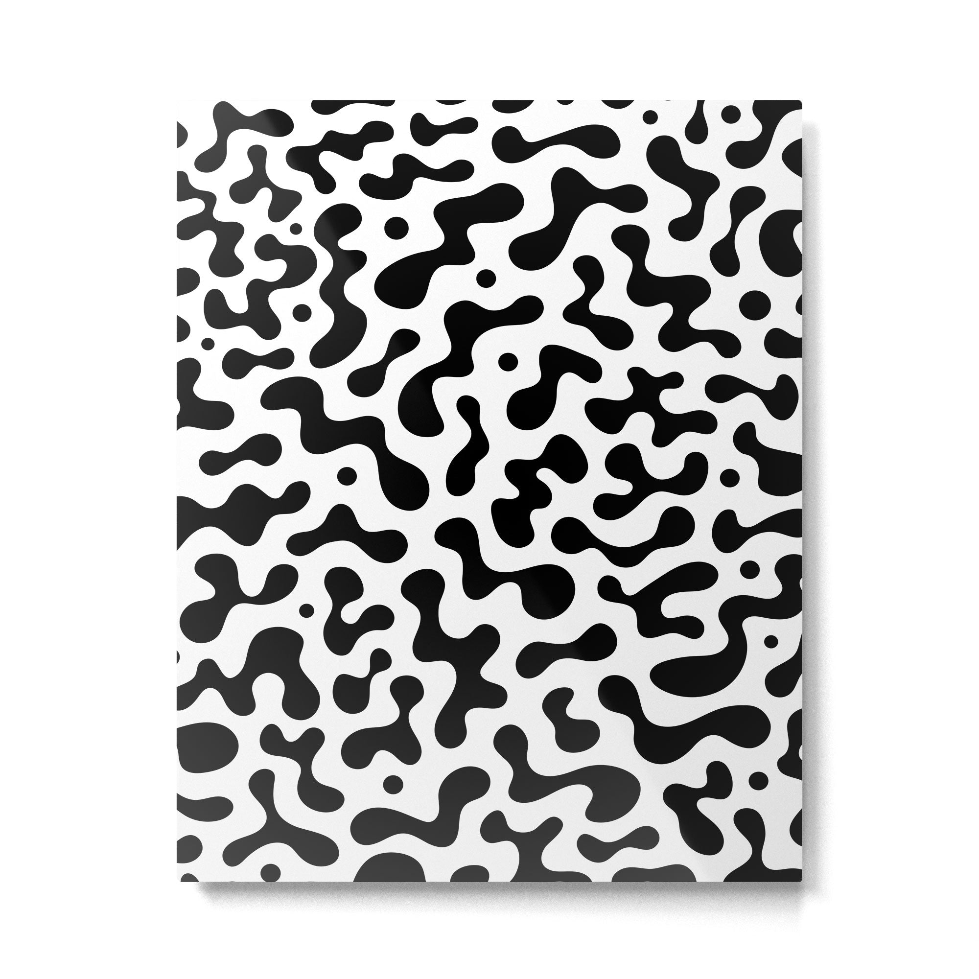 Abstract black organic liquid shape pattern Metal Print Gallery Image 6