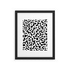 Abstract black organic liquid shape pattern Framed Art Print Gallery Image 6