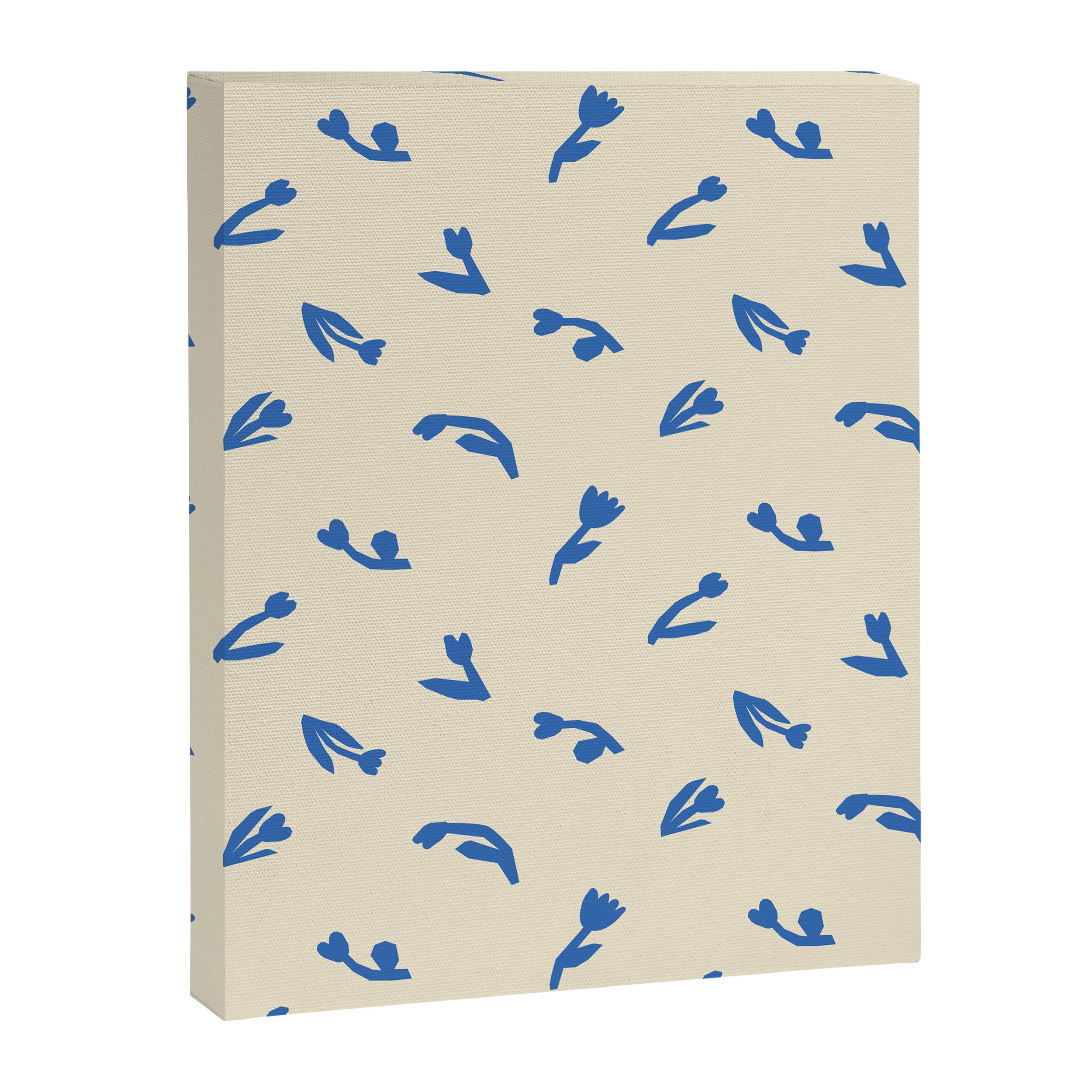 Abstract blue flower art pattern Canvas Print Gallery Image 8