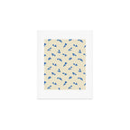 Abstract blue flower art pattern Art Print Gallery Image 1