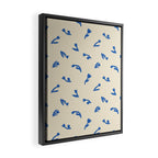 Abstract blue flower art pattern Framed Canvas Print Gallery Image 2