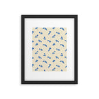 Abstract blue flower art pattern Framed Art Print Gallery Image 6