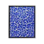 Abstract blue flower pattern Framed Canvas Print Gallery Image 8
