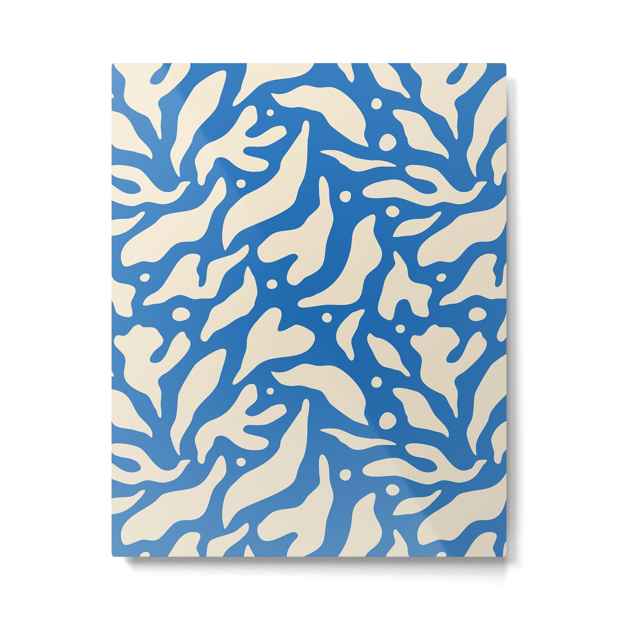Abstract blue flower petal nature art pattern Metal Print Gallery Image 6