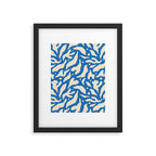 Abstract blue flower petal nature art pattern Framed Art Print Gallery Image 6