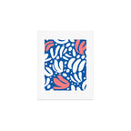 Abstract blue nature leaf shape art pattern Art Print Gallery Image 1