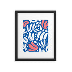 Abstract blue nature leaf shape art pattern Framed Art Print Gallery Image 6