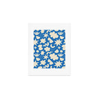 Abstract blue organic shape pattern Art Print Gallery Image 1