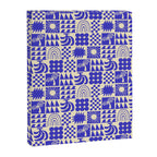 Abstract blue tropical mosaic art pattern Canvas Print Gallery Image 8