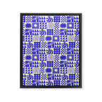 Abstract blue tropical mosaic art pattern Framed Canvas Print Gallery Image 8