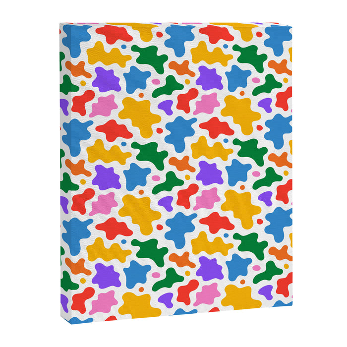 Abstract colorful art splash shape pattern Canvas Print Gallery Image 1