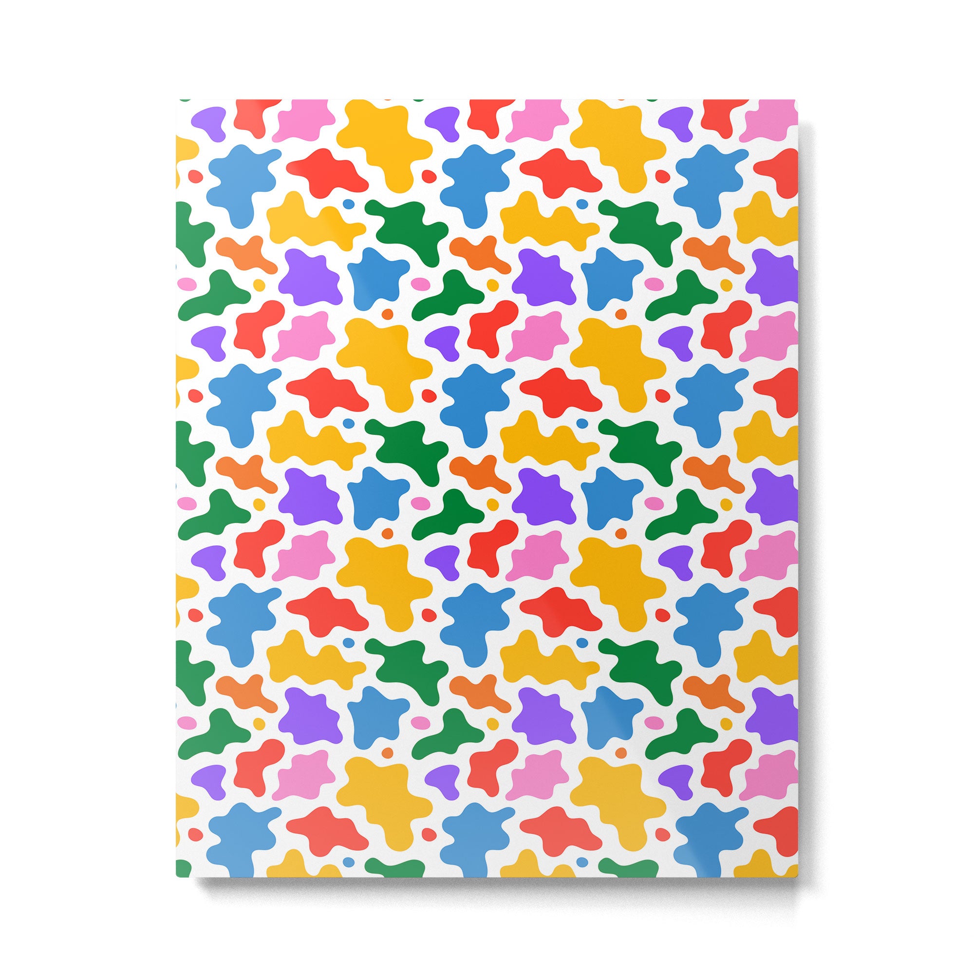 Abstract colorful art splash shape pattern Metal Print Gallery Image 6