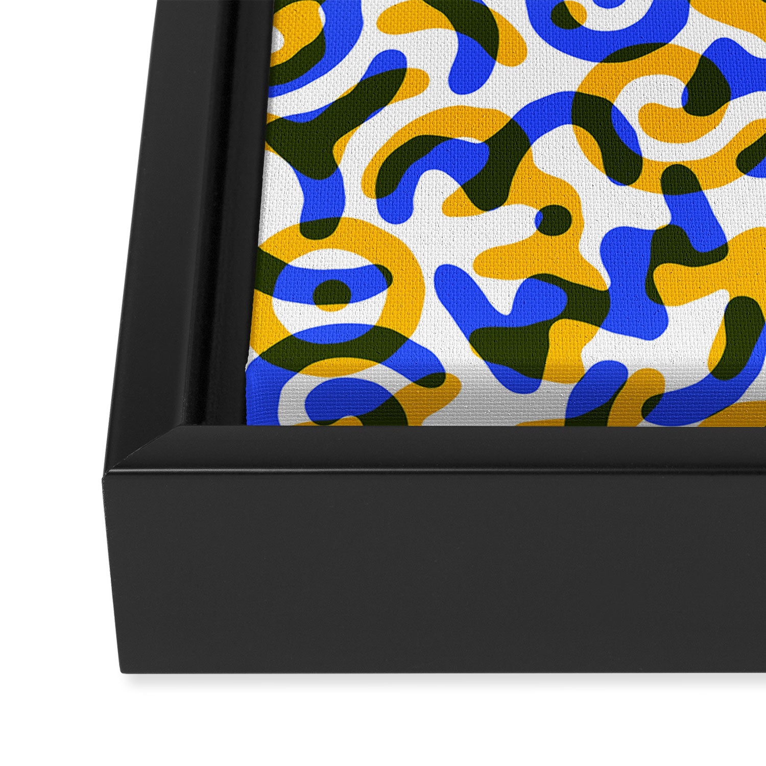 Abstract colorful doodle art pattern Framed Canvas Print Gallery Image 3