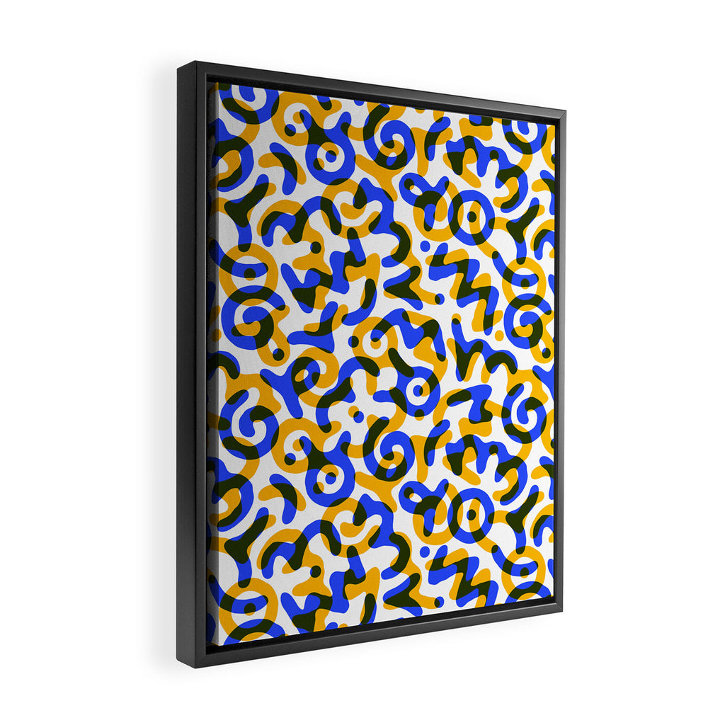 Abstract colorful doodle art pattern Framed Canvas Print Gallery Image 2