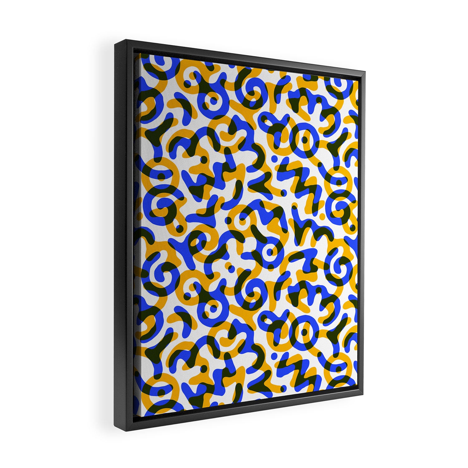 Abstract colorful doodle art pattern Framed Canvas Print Gallery Image 2