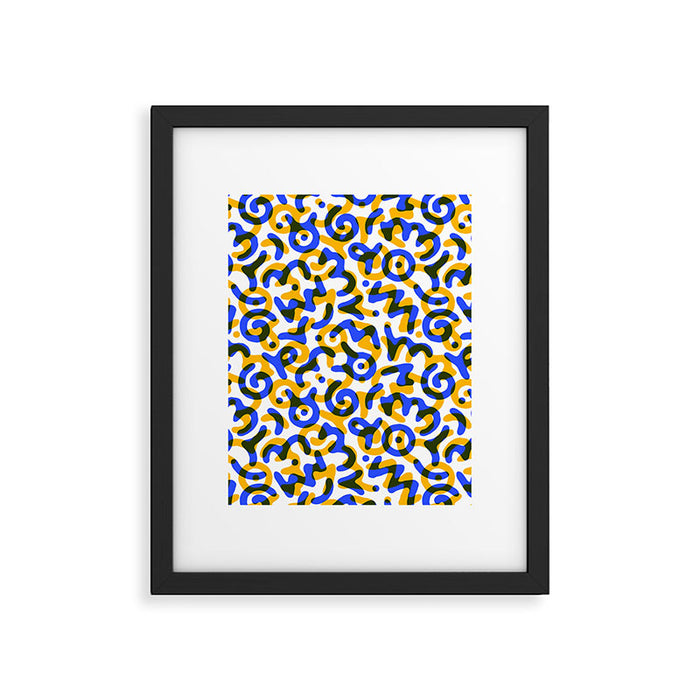 Abstract colorful doodle art pattern Framed Art Print Gallery Image 1