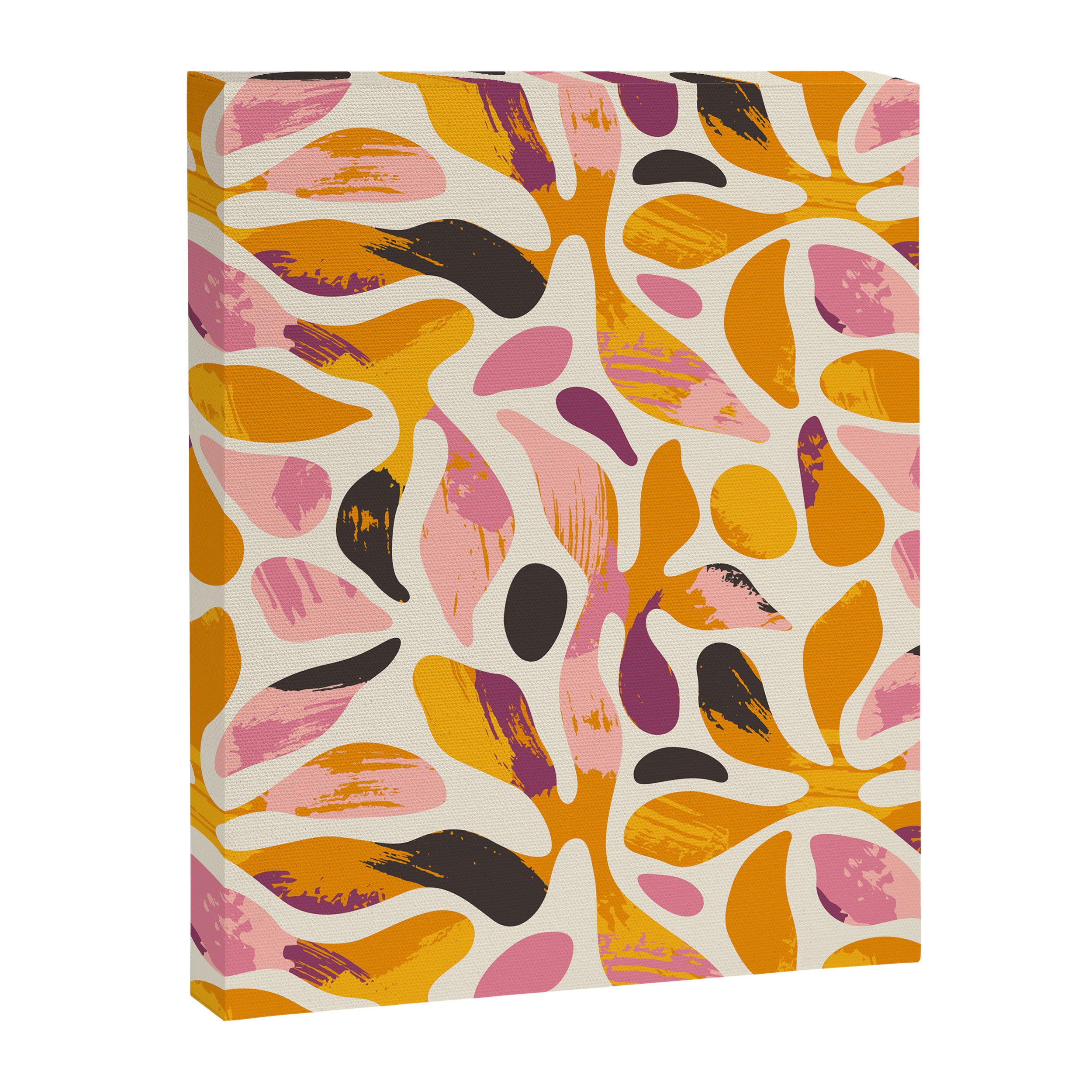 Abstract colorful flower art pattern Canvas Print Gallery Image 8