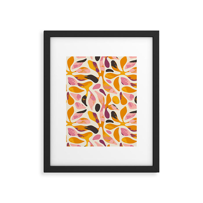 Abstract colorful flower art pattern Framed Art Print Gallery Image 1