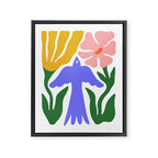 Abstract colorful flower bird nature art Framed Canvas Print Gallery Image 6