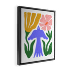 Abstract colorful flower bird nature art Framed Canvas Print Gallery Image 2