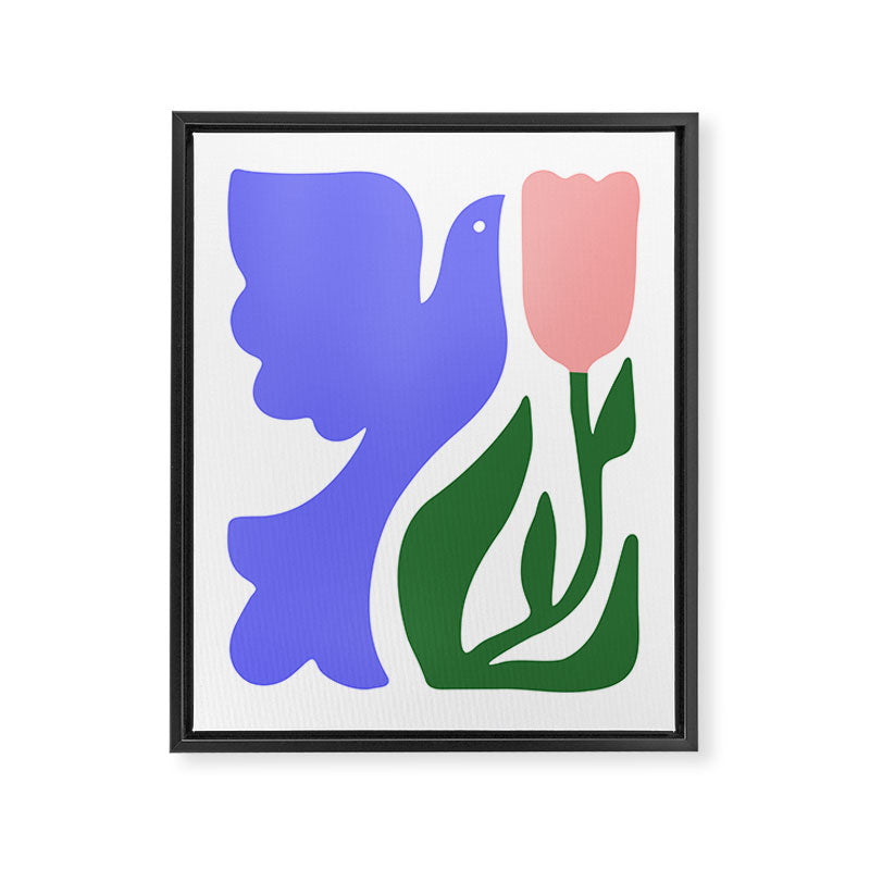 Abstract colorful flower nature art Framed Canvas Print Gallery Image 6