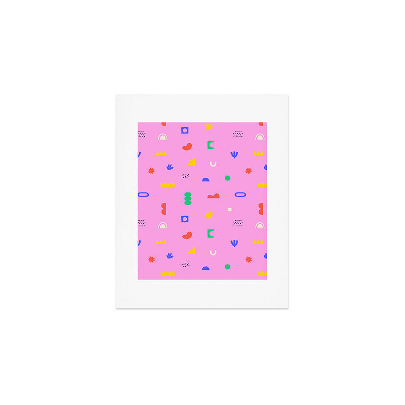 Abstract colorful organic shape art pattern Art Print Gallery Image 1