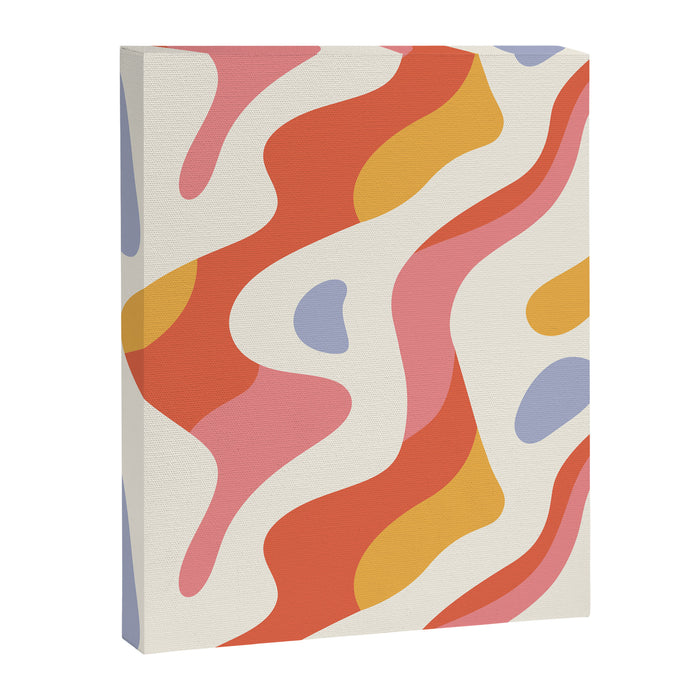 Abstract colorful organic shape art pattern Canvas Print Gallery Image 1