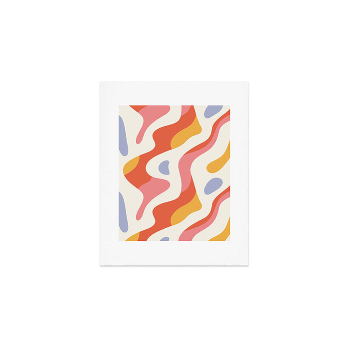 Abstract colorful organic shape art pattern Art Print Gallery Image 1