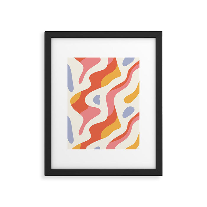 Abstract colorful organic shape art pattern Framed Art Print Gallery Image 1