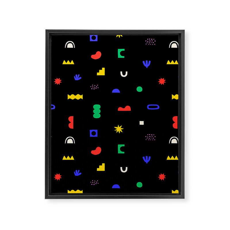 Abstract colorful organic shape art pattern Framed Canvas Print Gallery Image 8