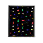 Abstract colorful organic shape art pattern Framed Canvas Print Gallery Image 8