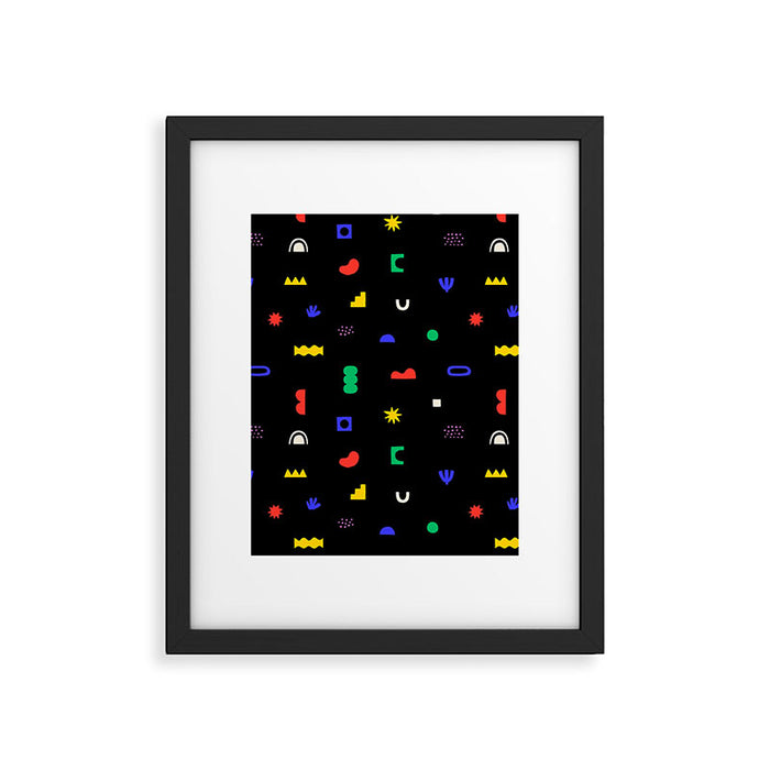 Abstract colorful organic shape art pattern Framed Art Print Gallery Image 1