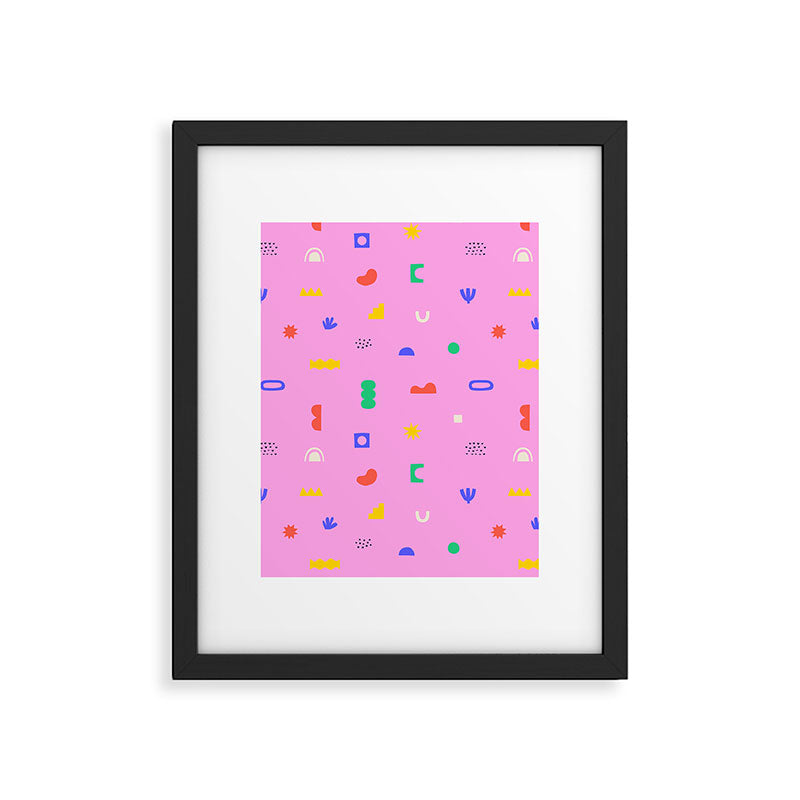 Abstract colorful organic shape art pattern Framed Art Print Gallery Image 6