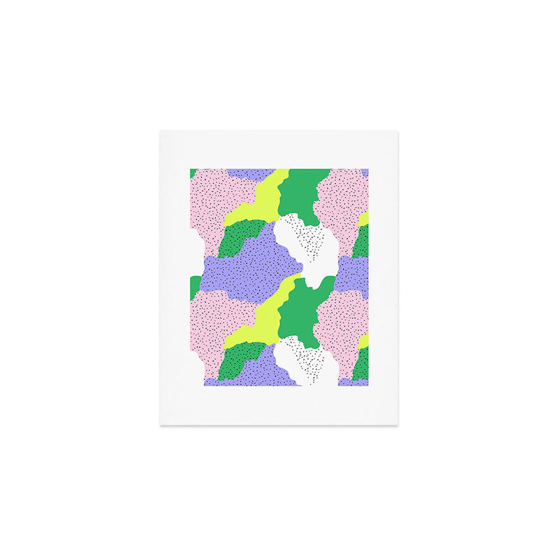 Abstract colorful retro 90s art pattern Art Print Gallery Image 1