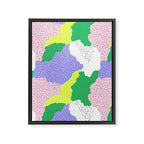 Abstract colorful retro 90s art pattern Framed Canvas Print Gallery Image 8