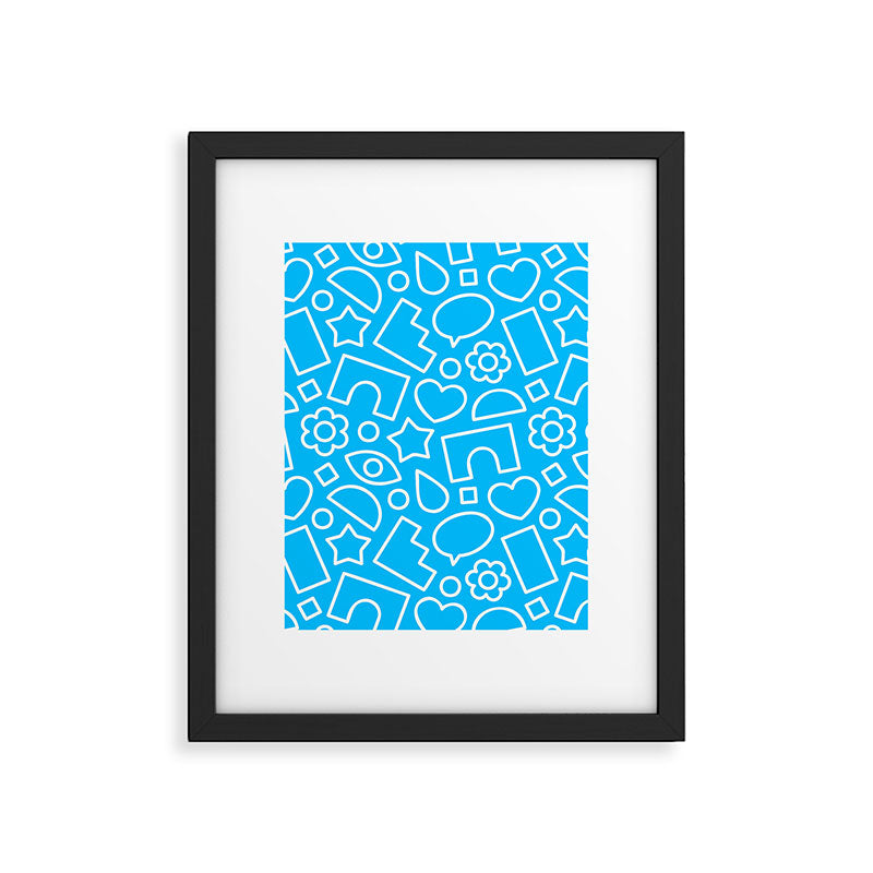 Abstract doodle shape art pattern Framed Art Print Gallery Image 6