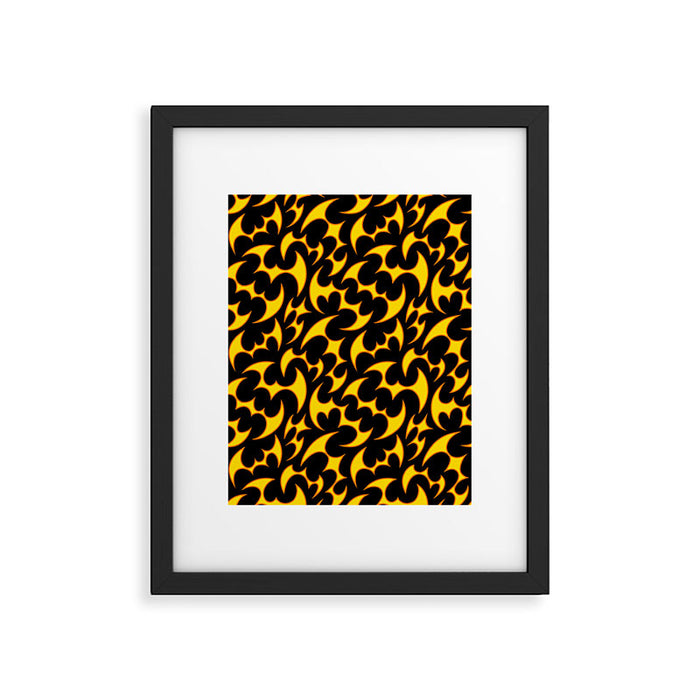 Abstract fire flame art pattern Framed Art Print Gallery Image 1
