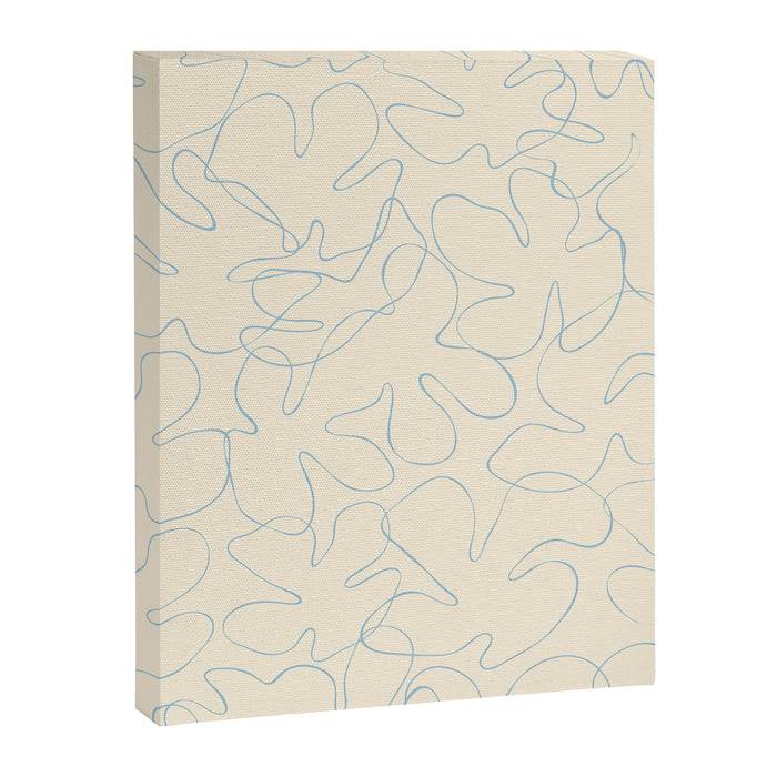 Abstract floral petal line art pattern Canvas Print Gallery Image 1