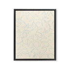 Abstract floral petal line art pattern Framed Canvas Print Gallery Image 8