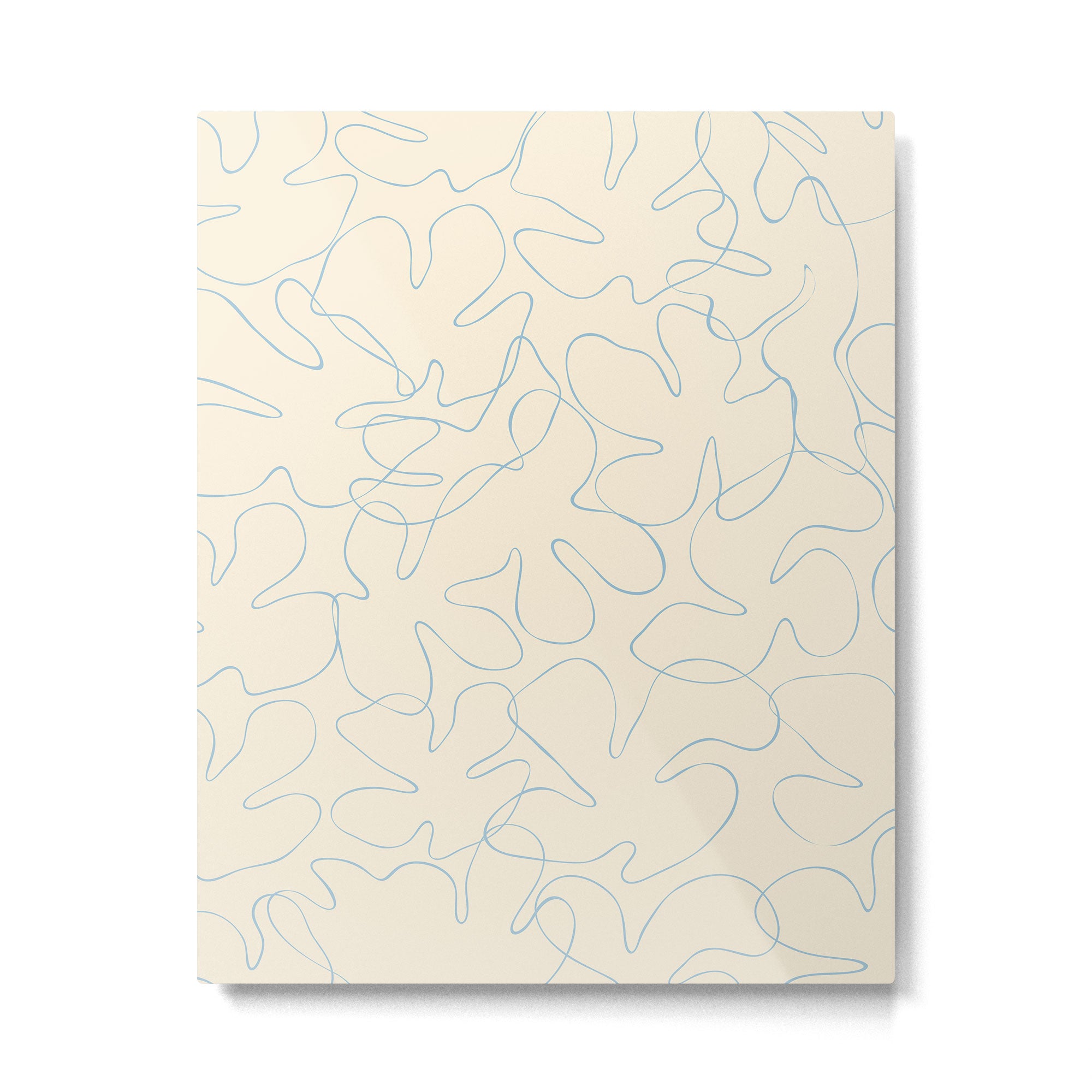 Abstract floral petal line art pattern Metal Print Gallery Image 6