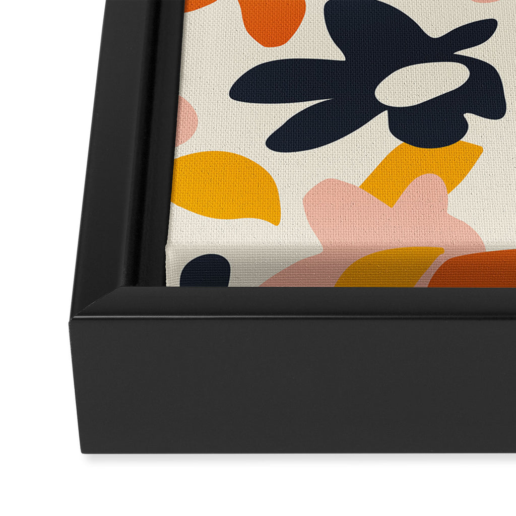 Abstract flower art pattern Framed Canvas Print Gallery Image 3