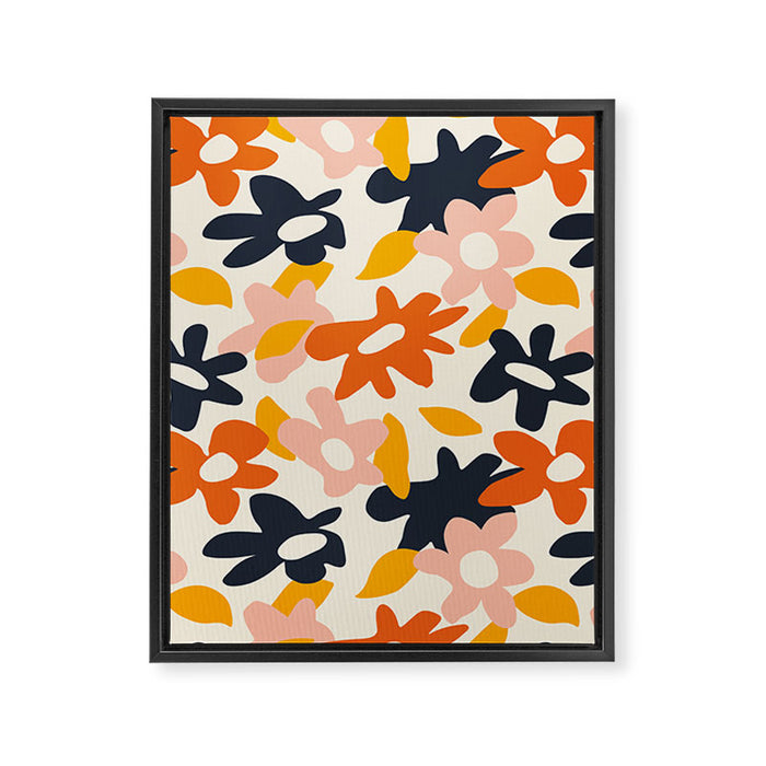 Abstract flower art pattern Framed Canvas Print Gallery Image 1