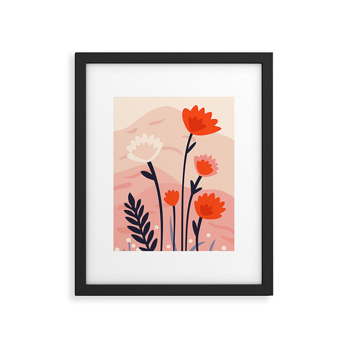 Abstract flower nature landscape art Framed Art Print Gallery Image 1