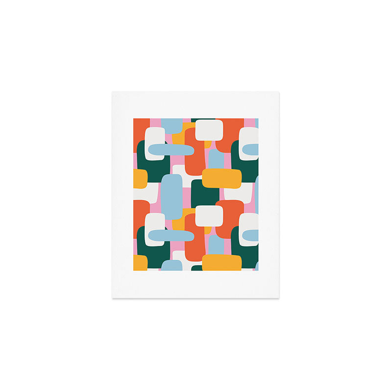 Abstract geometric shape art pattern Art Print Gallery Image 1