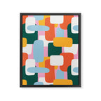 Abstract geometric shape art pattern Framed Canvas Print Gallery Image 8