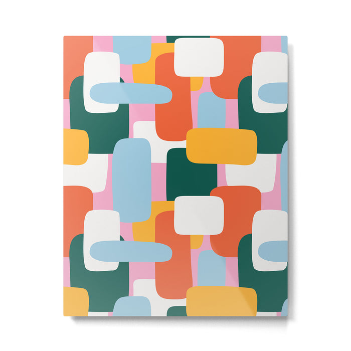 Abstract geometric shape art pattern Metal Print Gallery Image 1