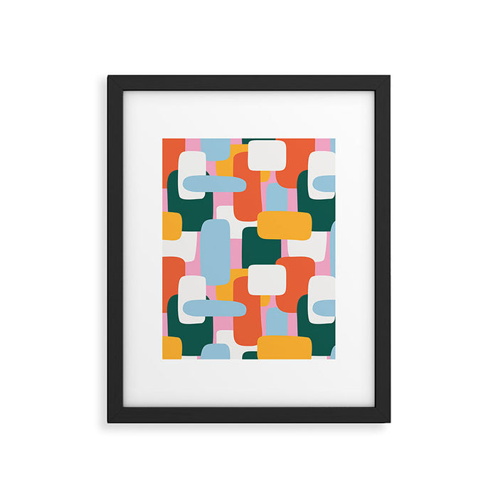 Abstract geometric shape art pattern Framed Art Print Gallery Image 1